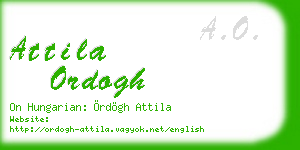 attila ordogh business card