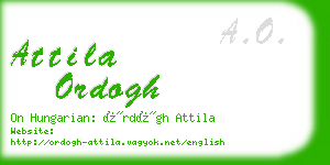 attila ordogh business card